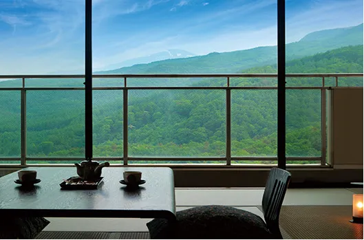 お部屋からの吾妻連峰